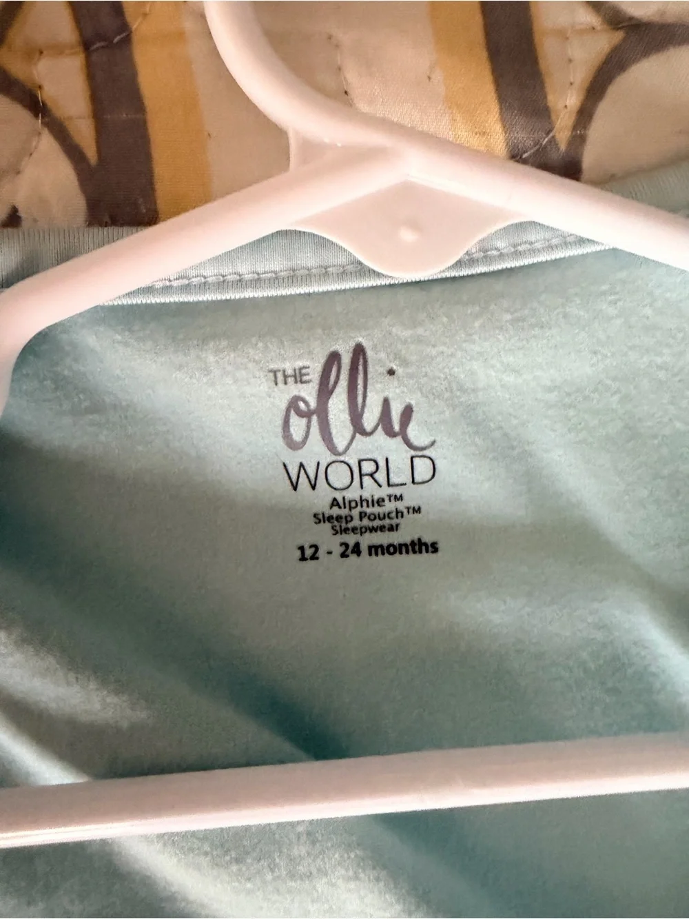 The Ollie World Alphie Sleep Sack Pouch, light blue, 12-24 months